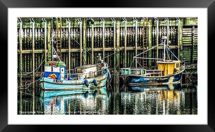 Fishing Boats in Ullapool Harbour Framed Mounted Print by Tylie Duff Photo Art