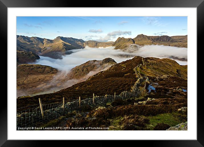 Great Langdale - Cumbria Framed Mounted Print by David Lewins (LRPS)