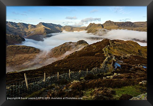 Great Langdale - Cumbria Framed Print by David Lewins (LRPS)