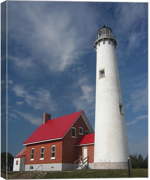 Tawas Point Lighthouse  Canvas Print by Jennifer Longardner