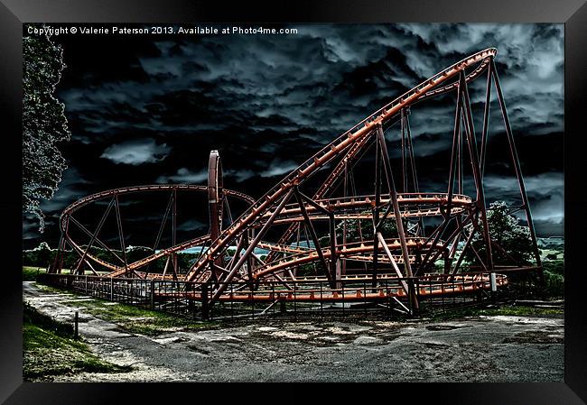 Rollercoaster Ride Framed Print by Valerie Paterson