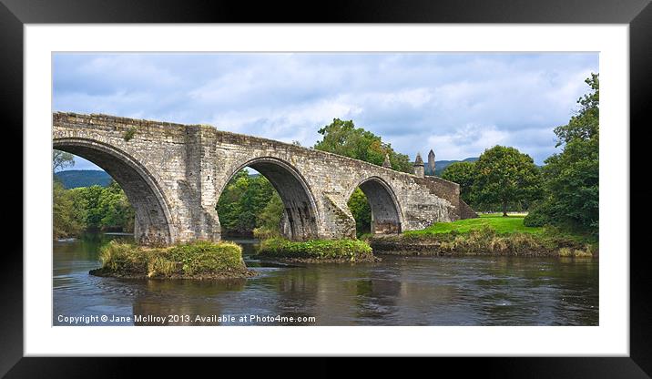 Stirling Bridge, Scotland Framed Mounted Print by Jane McIlroy
