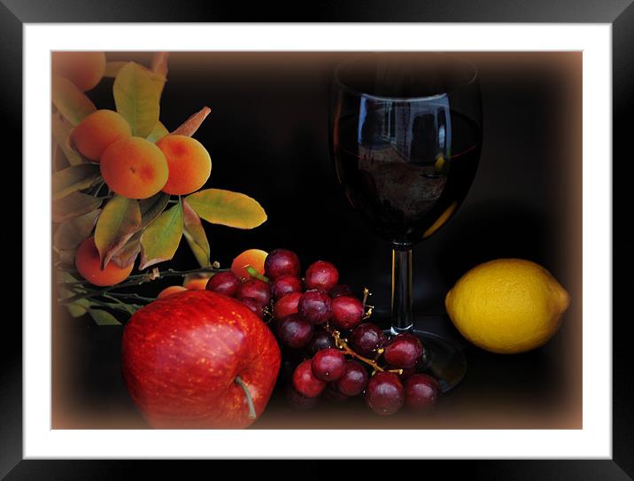 fruit n wine Framed Mounted Print by sue davies