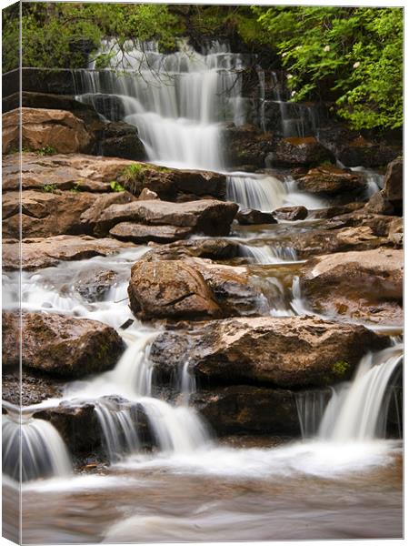 Kisdon Force Canvas Print by Tracey Whitefoot