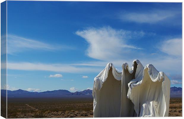 Rhyolite ghosts, Nevada Canvas Print by Claudio Del Luongo