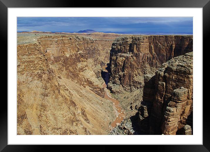 Little Colorado River Gorge, Arizona Framed Mounted Print by Claudio Del Luongo