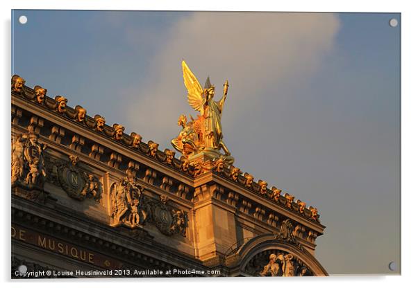 Opera Garnier, Paris, France Acrylic by Louise Heusinkveld