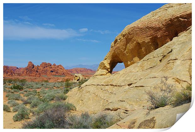 Valley of Fire, Nevada Print by Claudio Del Luongo