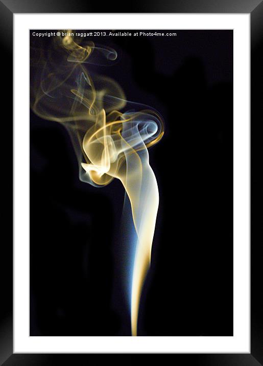 s5 Abstract smoke Framed Mounted Print by Brian  Raggatt