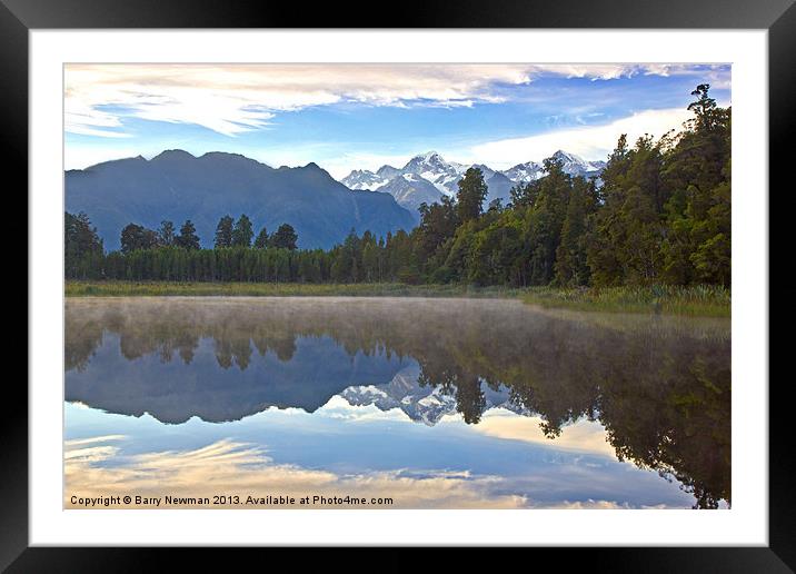 Mirror Lake Framed Mounted Print by Barry Newman