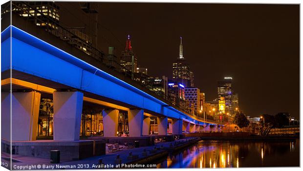 Melbourne Blues Canvas Print by Barry Newman