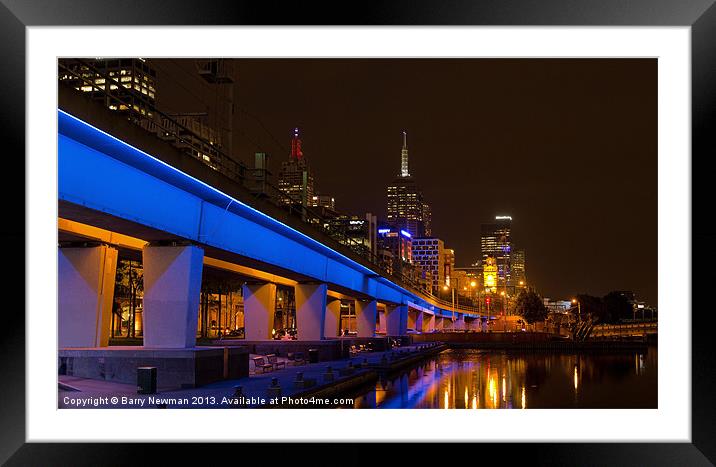 Melbourne Blues Framed Mounted Print by Barry Newman