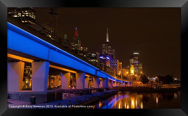 Melbourne Blues Framed Print by Barry Newman