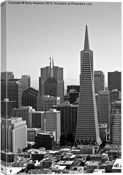 San Francisco Canvas Print by Barry Newman