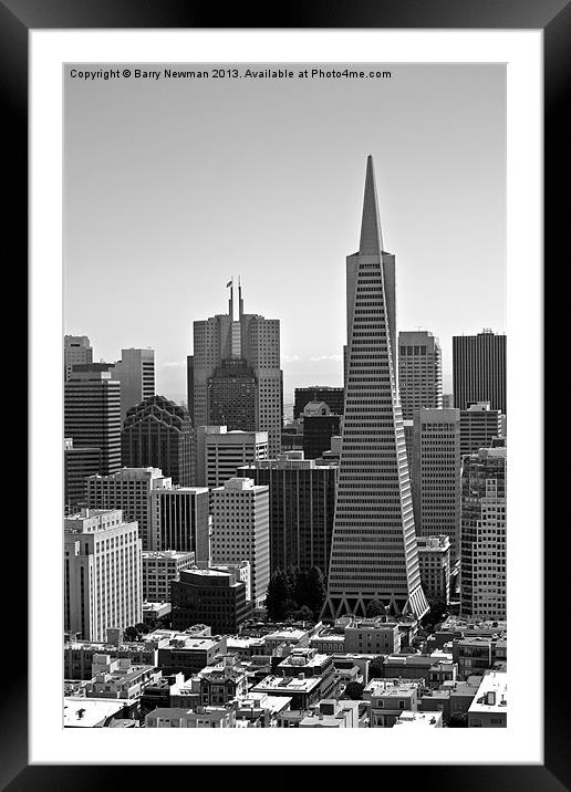 San Francisco Framed Mounted Print by Barry Newman