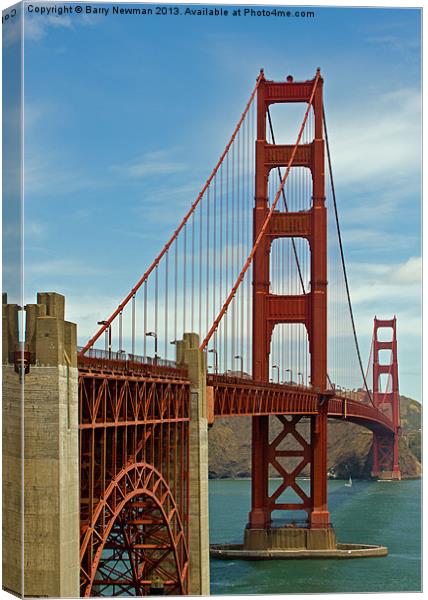 The Golden Gate Bridge Canvas Print by Barry Newman