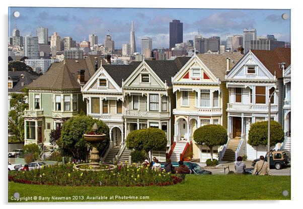 Alamo Square Acrylic by Barry Newman