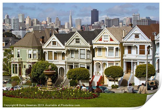 Alamo Square Print by Barry Newman