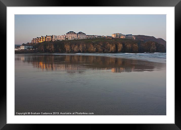 Perranporth, Cornwall Framed Mounted Print by Graham Custance
