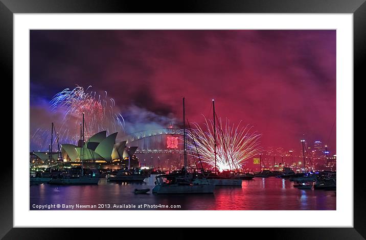 New years Eve Down Under Framed Mounted Print by Barry Newman