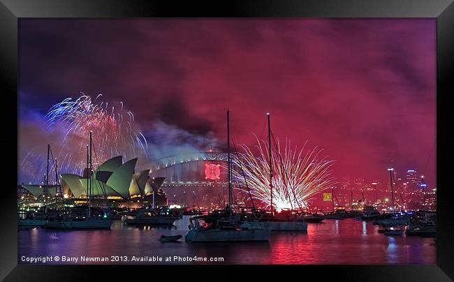 New years Eve Down Under Framed Print by Barry Newman