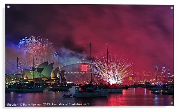 New years Eve Down Under Acrylic by Barry Newman