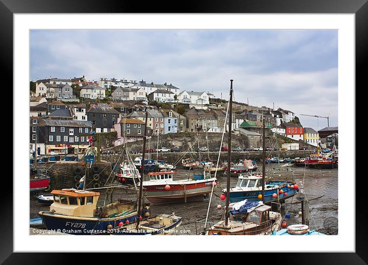 Mevagissey Harbour Framed Mounted Print by Graham Custance