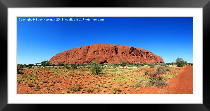 Uluru Framed Mounted Print by Barry Newman