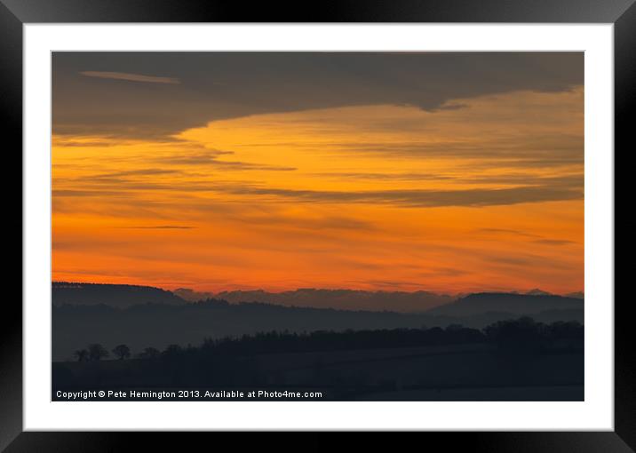 Bradninch sunrise Framed Mounted Print by Pete Hemington