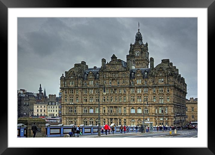 The Balmoral from North Bridge Framed Mounted Print by Tom Gomez