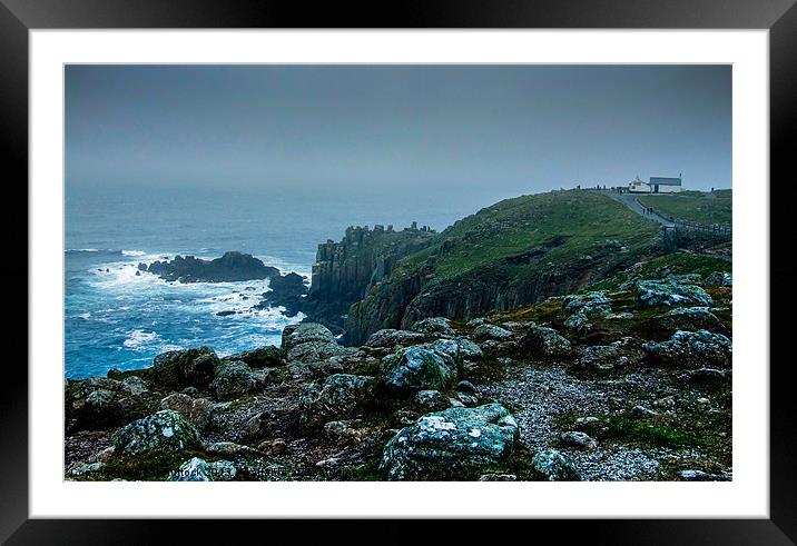 Lands End Framed Mounted Print by Neal P
