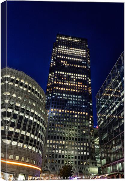 Canary Wharf Canvas Print by Neal P