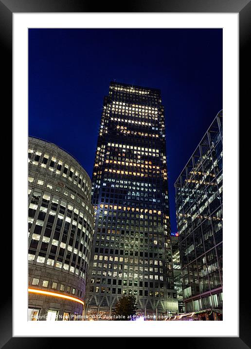Canary Wharf Framed Mounted Print by Neal P