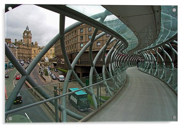 Leith Street Footbridge Acrylic by Tom Gomez