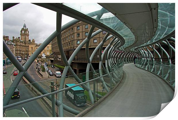 Leith Street Footbridge Print by Tom Gomez