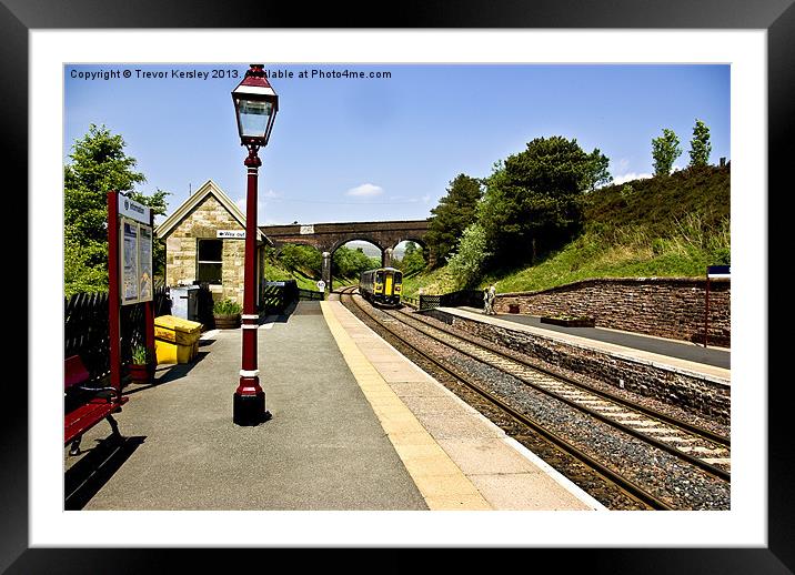 Dent Railway Station Framed Mounted Print by Trevor Kersley RIP