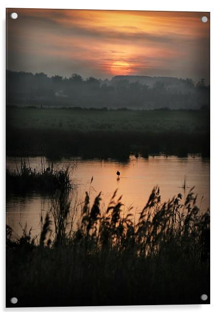 NORFOLK SUNSET Acrylic by Anthony R Dudley (LRPS)