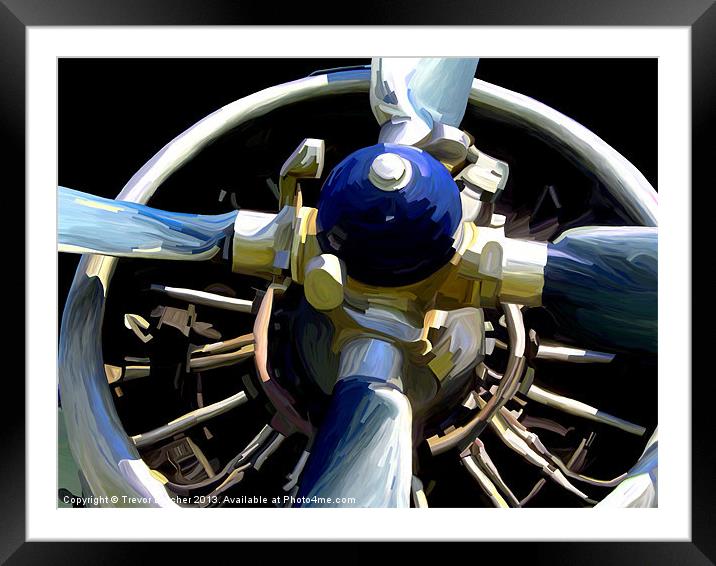 Aero Engine Framed Mounted Print by Trevor Butcher