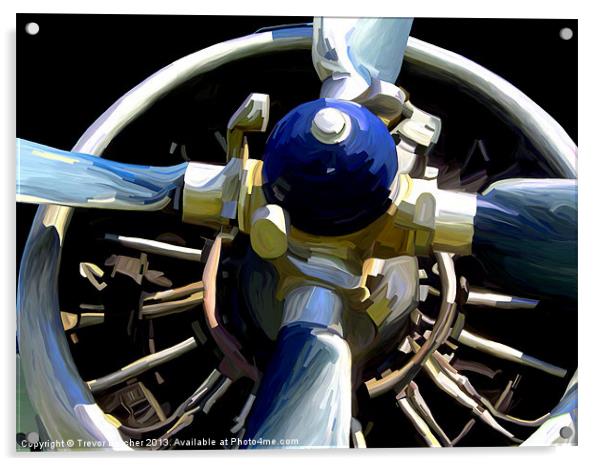 Aero Engine Acrylic by Trevor Butcher