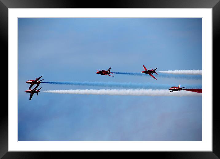 Red Arrows 02 Framed Mounted Print by Rick Parrott