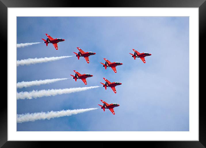 Red Arrows 03 Framed Mounted Print by Rick Parrott