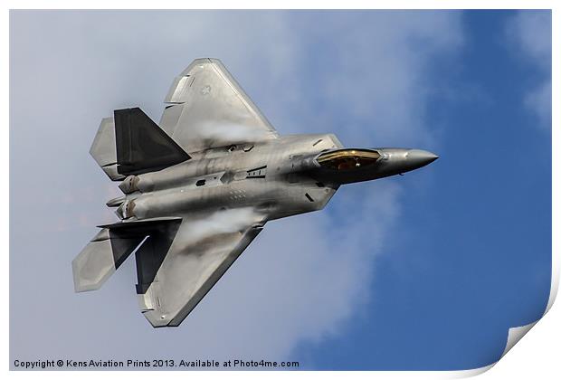 F22 Raptor RIAT 2010 Print by Oxon Images