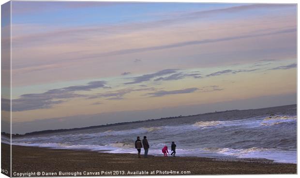 Down On The Beach Canvas Print by Darren Burroughs