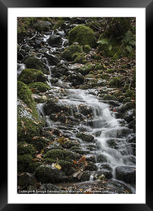 Cascade Framed Mounted Print by George Davidson
