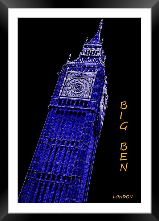 Big Ben Framed Mounted Print by Fine art by Rina