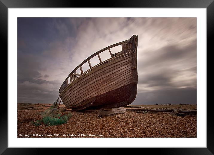 Beached at Dungeness, Kent Framed Mounted Print by Dave Turner