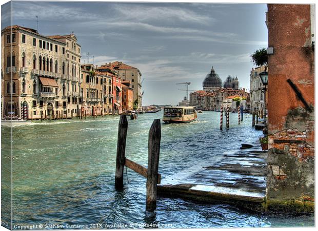 Grand Canal, Venice, Italy Canvas Print by Graham Custance