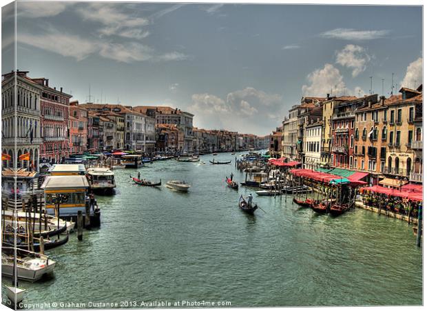 Grand Canal, Venice, Italy Canvas Print by Graham Custance