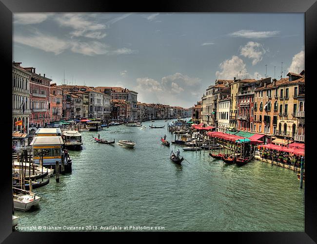 Grand Canal, Venice, Italy Framed Print by Graham Custance