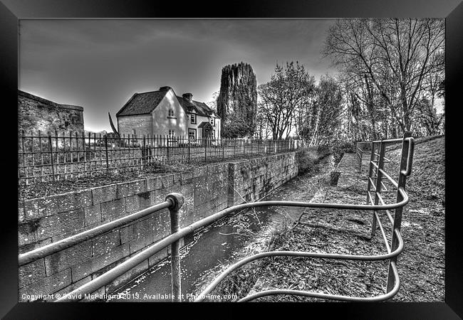 Moneypennys Lock, Portadown Framed Print by David McFarland